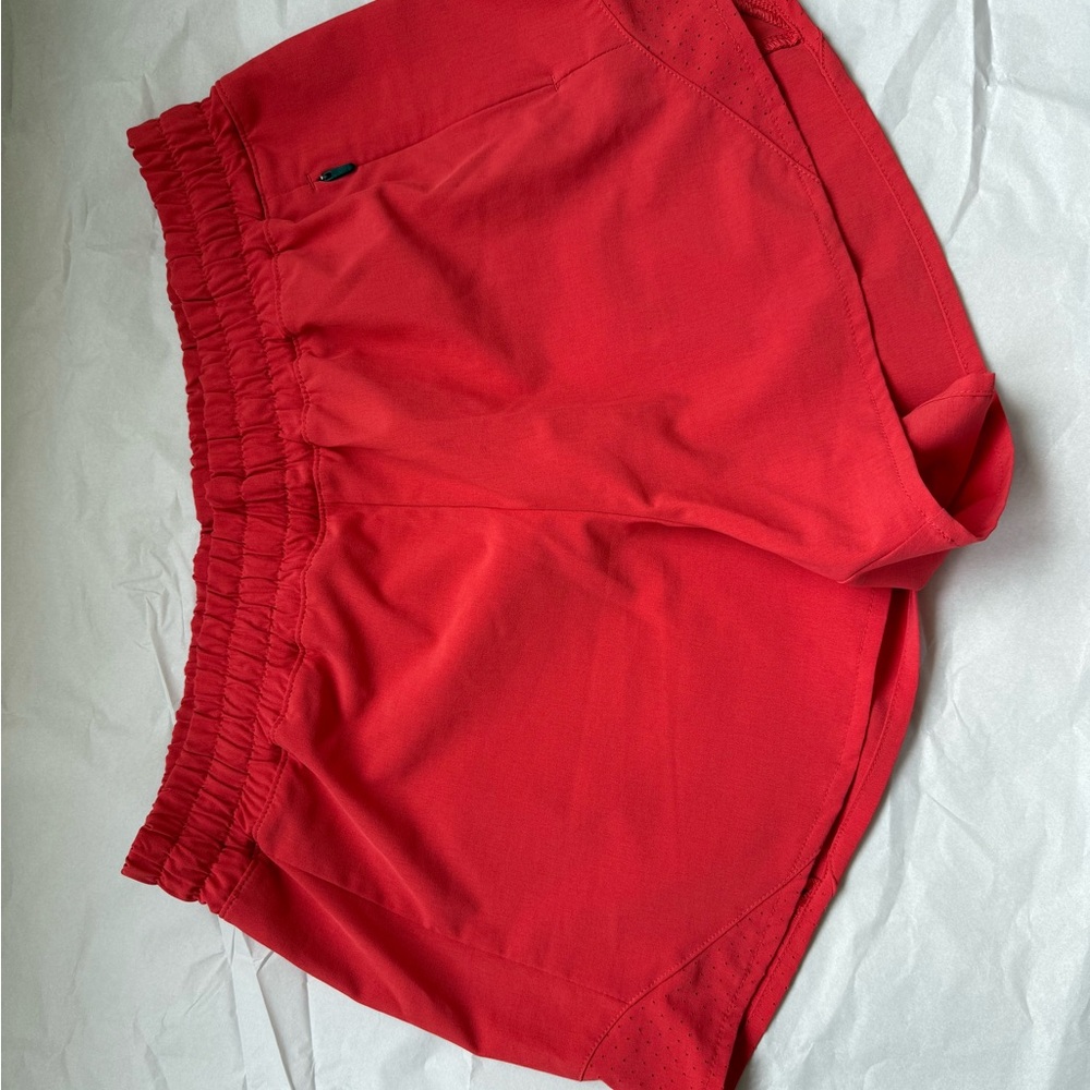 NWOT Calia Orange/Red Athletic Shorts Lightweight Elastic Waist